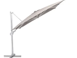 Ampelschirm Easy Swing 300x300cm silber|hellgrau-meliert