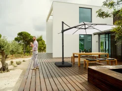 Ampelschirm FORTANO® 300x300cm Aluminium anthrazit Stoffqualität 2