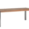 Antik Teakholz Gartentisch John Edelstahl 200x100cm
