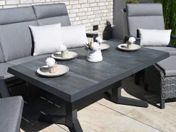 Ausziehbarer Lift-Tisch Tacoma dark stone grey 143-183x88cm