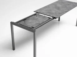 Ausziehtisch CUBIC HPL 140/210x70cm 2 Einlegeplatten anthrazit|anthrazit