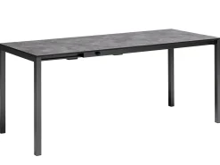 Ausziehtisch CUBIC HPL 140/210x70cm 2 Einlegeplatten anthrazit|anthrazit