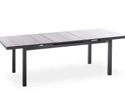 Ausziehtisch Nancer 180/240x100cm Alu anthrazit Glas mit Keramik