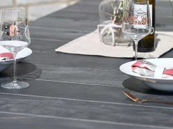 Ausziehtisch Toskana 160-200x90cm Keramik dark stone grey
