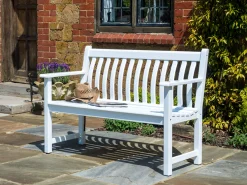 Bank New England Broadfield weiß 127cm Zweisitzer