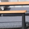 Bar Sessel Alila Alu Rope mit Teak-Armlehnen anthrazit|Moon Dust