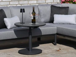 Beistelltisch höhenverstellbar Vinpearl Ø60cm Alu anthrazit sintered stone