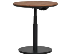 Beistelltisch höhenverstellbar Vinpearl Ø60cm Alu anthrazit Teakholz