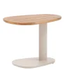 Beistelltisch Marbella Alu graubeige Teakholz 62x45cm