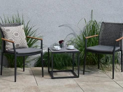 Beistelltisch Outdoor Melago Alu anthrazit HPL 45x45cm