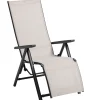 Black Line MANHATTAN Silver Line Relax Liege Alu schwarz matt Bezug Dublin