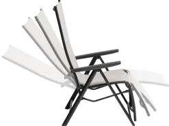 Black Line MANHATTAN Silver Line Relax Liege Alu schwarz matt Bezug Dublin