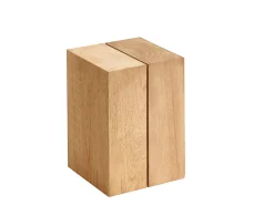 Blocc Teak-Kubus Beistelltisch Hocker 30x30x42cm