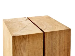 Blocc Teak-Kubus Beistelltisch Hocker 30x30x42cm