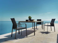 Breeze Stapelsessel Alu anthracite Softex coal