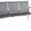 Cardiff Edelstahl Stapelbank silbergrau 160cm