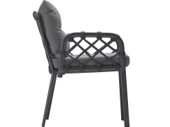 Caro Dining-Sessel Alu anthracite String-Flex anthracite