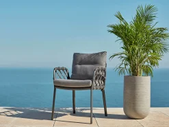 Caro Dining-Sessel Alu anthracite String-Flex anthracite