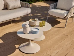 Casto Loungeset 5-teilig Alu Rope Camel Sand | Kissen Beachy bouclé