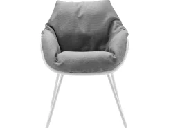 Chill Dining Sessel Alu white Polster Mumbai anthracite