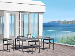 Classic Alu Dining-Tisch HPL 80 x 80 cm Alu anthracite