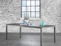 Classic Alu Dining-Tisch HPL 80 x 80 cm Alu anthracite