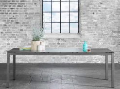 Classic Alu Dining-Tisch HPL 80 x 80 cm Alu anthracite