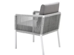 Club Dining-Sessel white inkl. Polster BOMBAY 626 anthracite