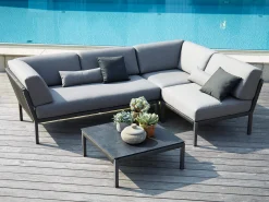 Club Lounge anthracite Kaffeetisch Keramik 80x80cm