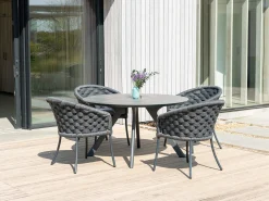 Cordial Luxe Dining Sessel dark-grey Kissen Grafito