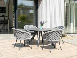 Cordial Luxe Dining Sessel light-grey Kissen Grafito