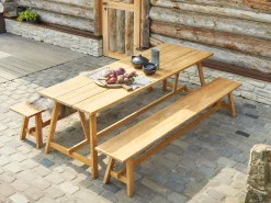 Country Sitzbank Teak rustique 240cm