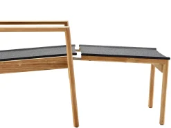 Deckchair Safari inkl. Hocker Teak Softex coal