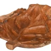 Deko-Schale Blattform Teak Wurzelholz 47x49x8cm