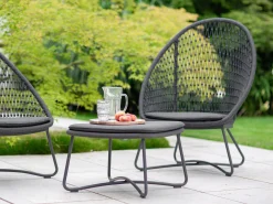 Design Lounge Relax Set Kuta Alu Kordelgeflecht Rope