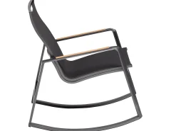 DIAMOND Schaukelstuhl Schaukelsessel Alu anthrazit charcoal Teak