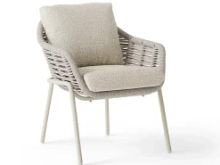 Dining Sessel Casto Alu Rope Camel sand | Beachy bouclé