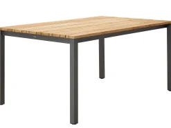 Dining Tisch Classic Alu anthracite Teak 160 x 100 cm