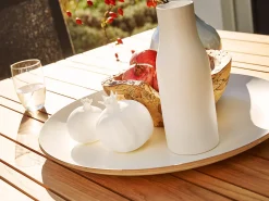 Dining Tisch Classic Alu white Teak