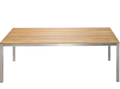 Dining Tisch Classic Edelstahl Teak 160 x 100 cm