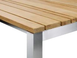 Dining Tisch Classic Edelstahl Teak 160 x 100 cm