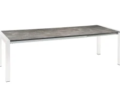 Doppel-Ausziehtisch Standard Alu weiß 174-254x90cm