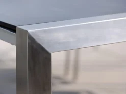 Doppel-Ausziehtisch Standard Edelstahl Silverstar 214-294x100cm