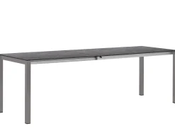 Doppel Ausziehtisch Verano 138/188/238x80cm HPL Edelstahl graphit