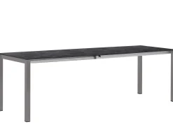 Doppel Ausziehtisch Verano 138/188/238x80cm HPL Edelstahl graphit
