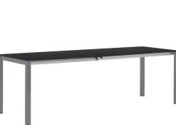 Doppel Ausziehtisch Verano 138/188/238x80cm HPL Edelstahl graphit