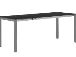 Doppel Ausziehtisch Verano 138/188/238x80cm HPL Edelstahl graphit