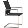 Edelstahl Freischwinger Karat softsling black