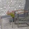 Edelstahl Fußhocker Rhodium dark-smoke