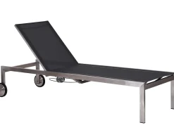 Edelstahl Gartenliege Palladium Easy Lift silvergrey